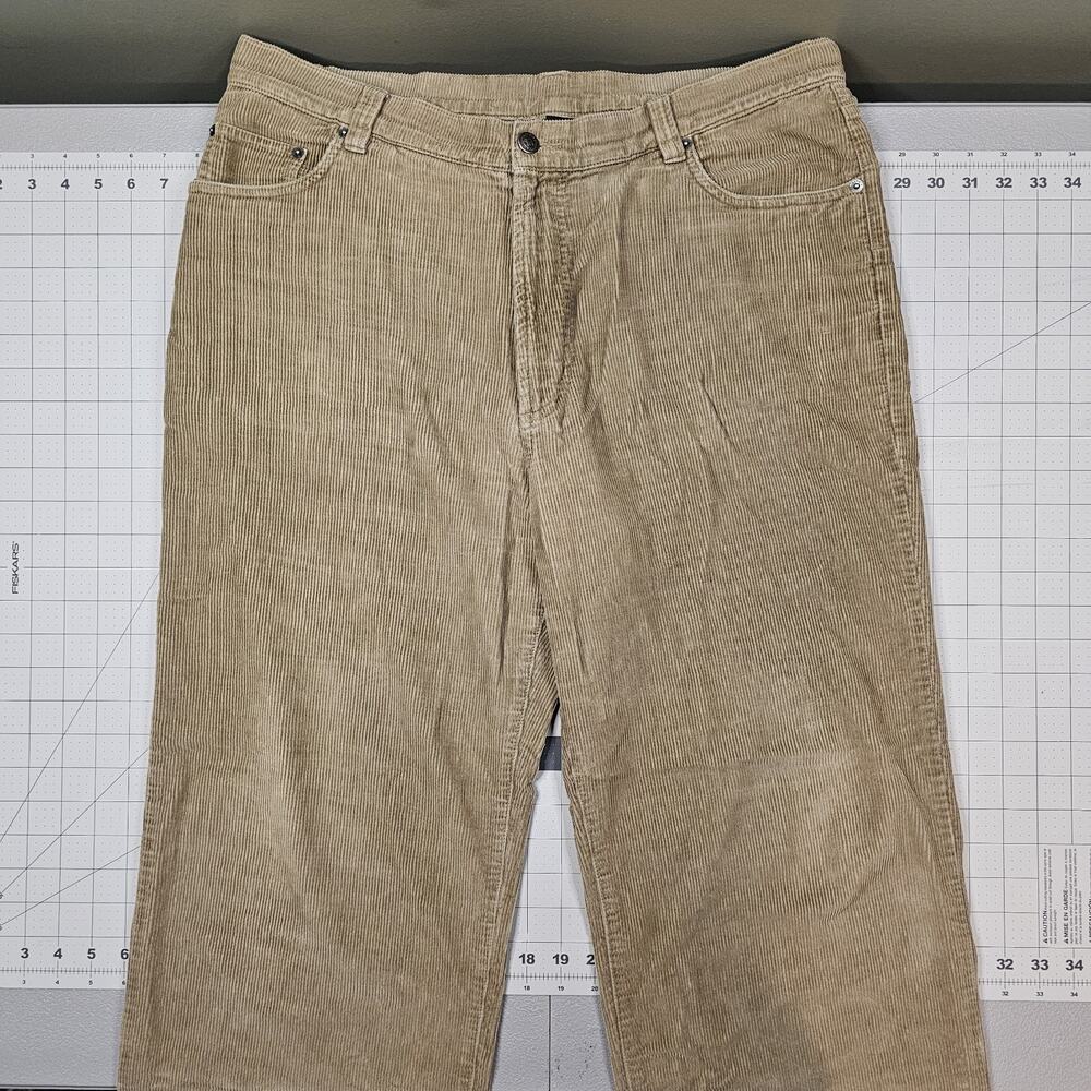 Patagonia Corduroy Pants 36x30 Brown Khaki Tan Wide Leg Organic Cotton Preppy